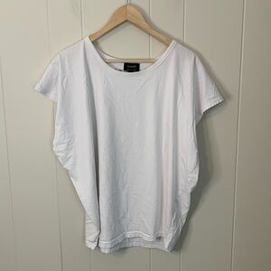 Bardot Dolman Sleeve White T-Shirt Size Large